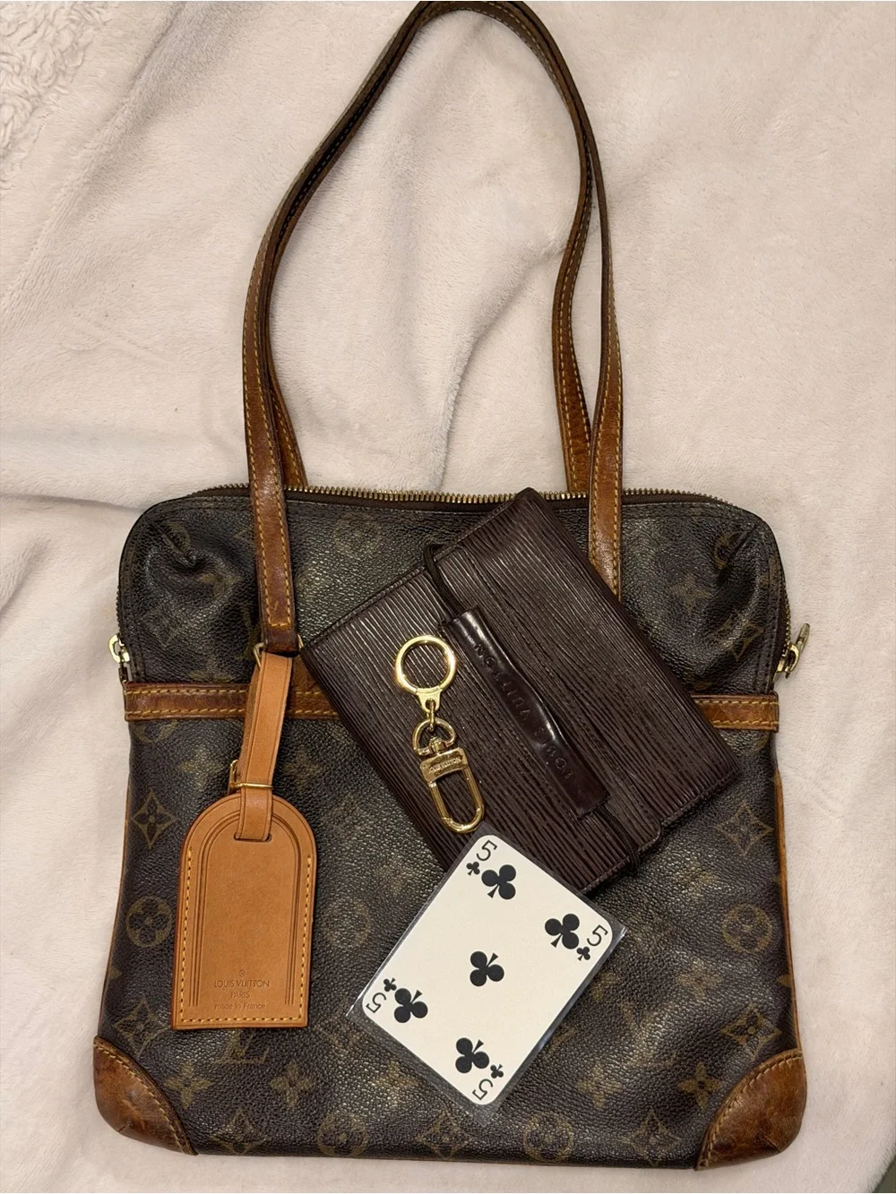 Authentic Louis Vuitton Popincourt Haut Collector Bundle LV Epi Anneau Cles